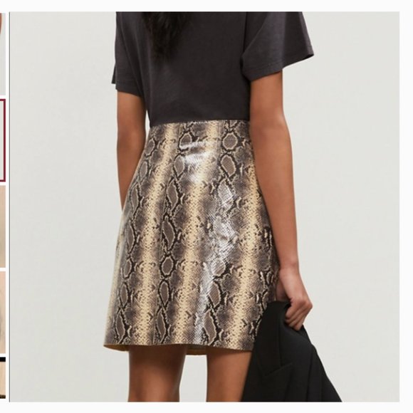 Sandro Kimberlay Leather Mini Skirt L NWT - Picture 4 of 17